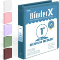 BinderX 3 Ring Binder 1 Inch, 1" Clear View Binder, Navy Blue, Letter/ A4 | Extra Durable, PVC-Free, Customizable, Interior Pockets, 175-Sheet Capacity, Eco-Friendly, Reinforced Hinge, School, Office by Sooez