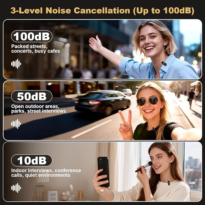 Wireless Lavalier Mini Microphone for iPhone ipad Android | 30H Long Battery Life, Noise Cancellation, Plug & Play for Vlogging, Video Recording, Podcast, YouTube, TikTok - Image 5