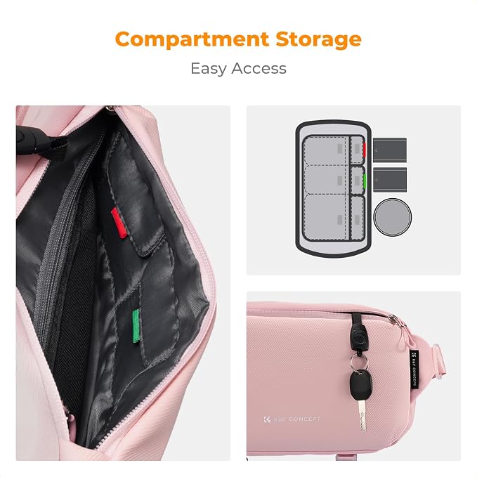 K&F CONCEPT 2 in 1 Camera Sling Bag, Everyday Shoulder Bag | Multifunction Photography Compact Crossbody DSLR Portable Bag, Compatible for Canon/Nikon/Sony, BS01 - Image 4