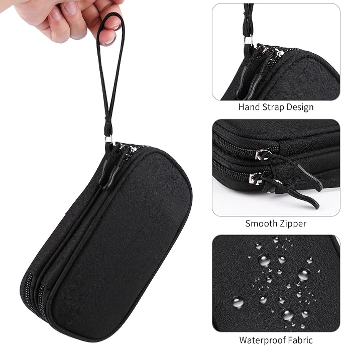 JIAKAI Travel Cable Organizer - Electronics Accessories Bag-Black - Image 3