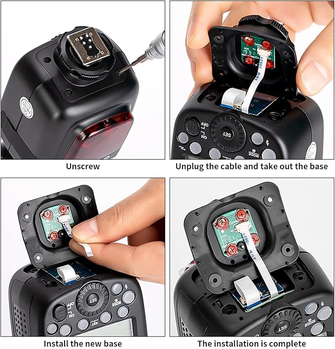 Godox V1C Hot Shoe Replacement, Hot Shoe Mounting Foot Compatible for Godox V860III-C V1-C Canon Flash Repair Parts Accessories - Image 4