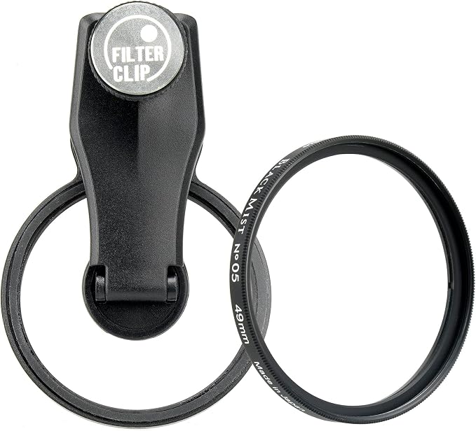 EXAPRO Smartphone Lens Clip w/ Black Mist No.05 Filter, Soft Effect & 1.9in (49mm) Clip, Compatible with iPhone/Android by Kenko