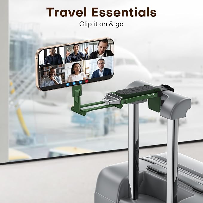 OMOTON TP02 360°Rotating Adjustable Aluminum for MagSafe Tripod Mount,Green | Magnetic Phone Tripod for iPhone 17/16/15 Pro Max Air, Foldable Cell Phone Stand Fits Vlog, Gym Travel Essentials Accessories - Image 9