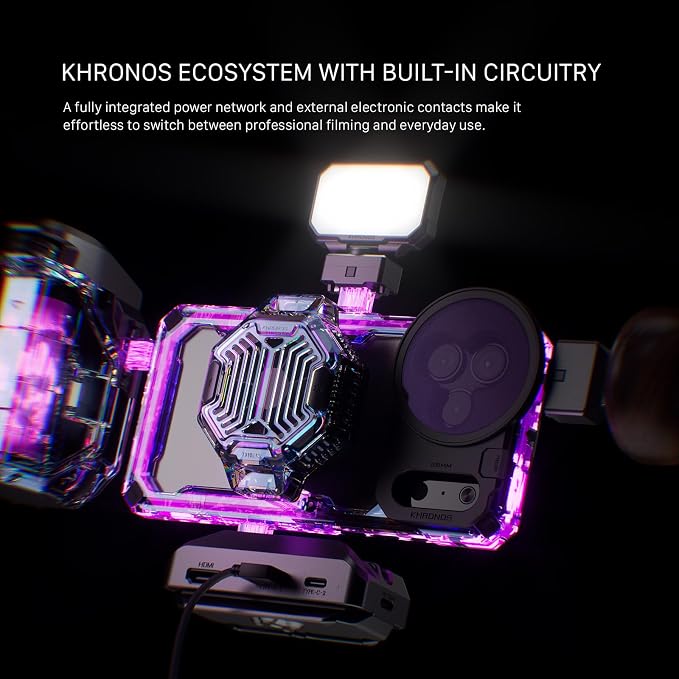 Tilta Khronos Ultimate Kit Compatible with iPhone 17 Pro – Black| Focus PD Handle with Battery | USB-C Hub with HDMI & ARCA Plate | Cooling Module | 58mm ND Filter Tray | LED Light - Image 2