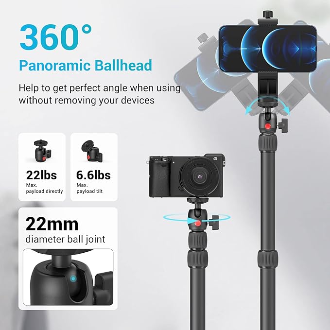 SMALLRIG Camera Mount C Stand, 15"-35" Adjustable Desk Clamp Table Tripod | Tabletop C Clamp Light Stand for Webcam, DSLR Camera, Ring Light, Live Streaming, Photo Video Shooting - Image 4