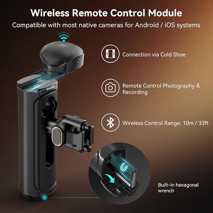 SmallRig Universal Quick Release Phone Cage Kit Basic, Aluminum Smartphone Video Rig Kit with Wireless Control Dual Handles and Phone Clip, for MagSafe, for iPhone 17 16 15 for Samsung for Pixel - Image 4