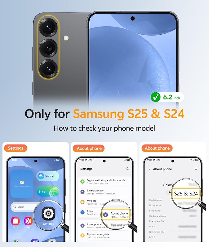 FNTCASE for Samsung Galaxy S25/S24 Case, Fit for Magsafe, Screen Protector | Translucent Matte Magnetic Back, 14FT Military Grade Drop Protection, Shockproof Protective Phone Cover, Blue - Image 2
