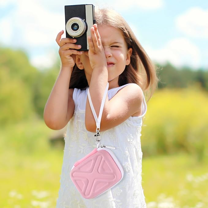 Digital Camera Case for AbergBest 21 Mega Pixels 2.7" LCD Rechargeable HD/Kodak Pixpro/Canon PowerShot ELPH 180/190/Sony DSCW800/DSCW830 Cameras, Travel Carrying Protective Case for Camera- Pink - Image 7