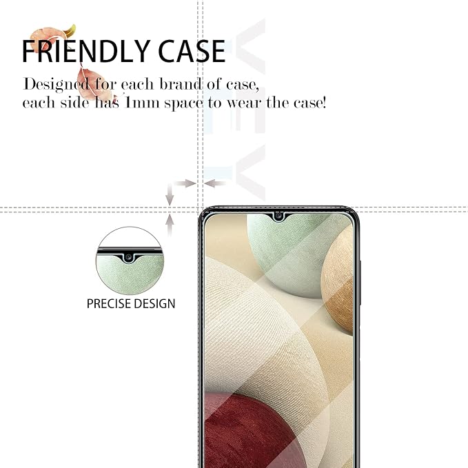 Galaxy A12 HD Clear Tempered Glass Screen Protector + Camera Lens Protectors, [2+2 Pack] [3D Glass] [Bubble-Free] [Anti-Glare] Screen Protector Glass For Samsung Galaxy A12 - Image 5