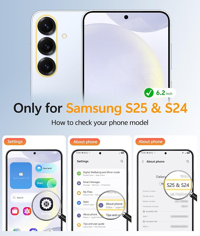 FNTCASE for Samsung Galaxy S25/S24 Case Clear, Fit for Magsafe | Screen Protector, Anti Yellowing Magnetic Back, 14FT Military Grade Drop Protection, Shockproof Protective Phone Cover - Image 2
