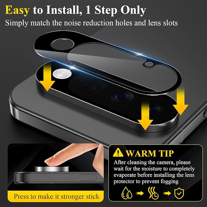 4 Pack Camera Lens Screen Protector Compatible with Google Pixel 11 | 9H Tempered Glass Camera Lens Cover Decoration, Scratch-Resistant, Case Friendly, High Definition(Not for 11 Pro/Pro XL) - Image 4