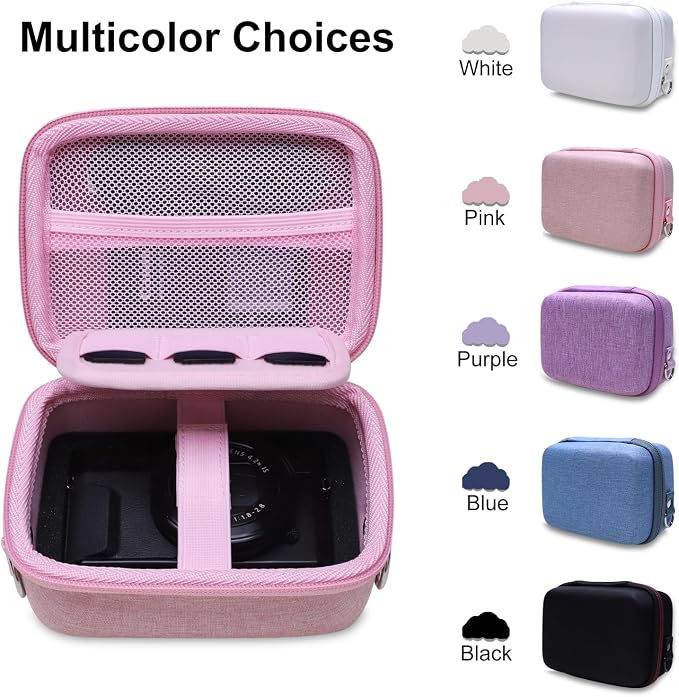 Camera Case Bag Compatible with Canon PowerShot G7 X Mark III, Mark II, SX740 HS, Sony ZV-1, KODAK PIXPRO WPZ2 Digital 4K Vlogging Camera, Point and Shoot 4K Video Camera Bag, Pink (Case Only) - Image 6