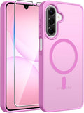 FNTCASE for Galaxy A17/A16 5G Phone Case, Fit for Magsafe, Screen Protector | Translucent Matte, 14FT Military Grade Drop Protection, Slim Shockproof Protective, for Samsung A 17 A 16 Cover, Pink by FNTCASE