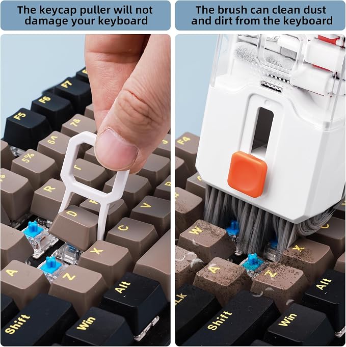Ordilend Keyboard Cleaner & Laptop Cleaning Kit, All-in-1 for Computer PC | Electronics Deep Cleaning Reusable Brush Tool, Screen-Safe Spray, for iPhone iPad Macbook Airpod Camera, Gaming Accessories - Image 2