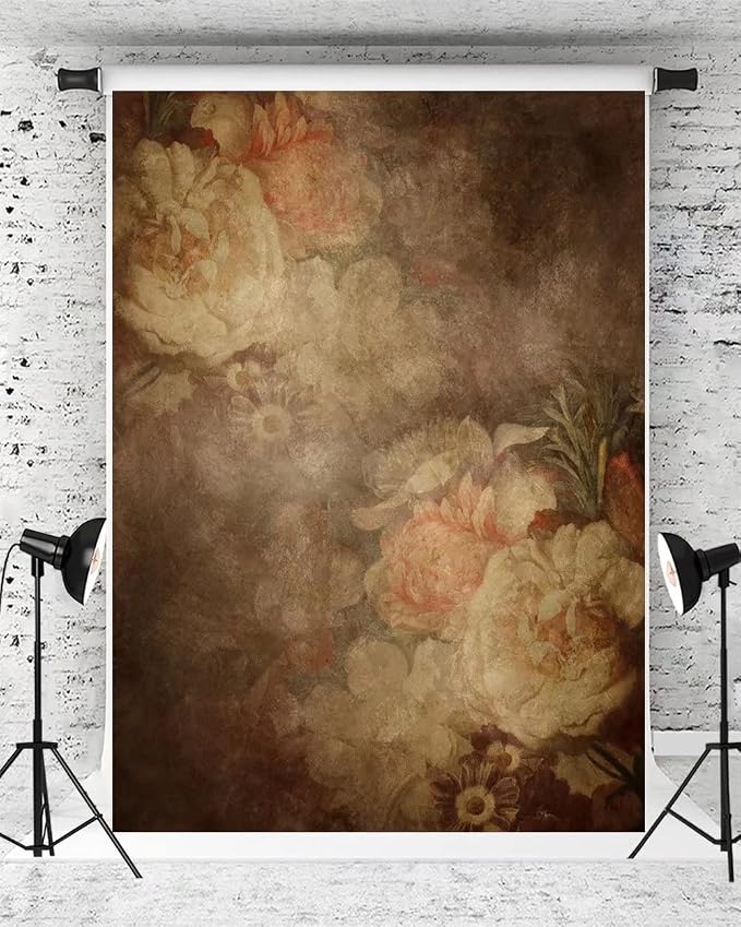 Kate 6.5x10ft Fine Art Floral Backdrop for Photography Painting Flowers Texture Headshot Portrait Background for Photographers Studio Props by KateBackdropforPhotography