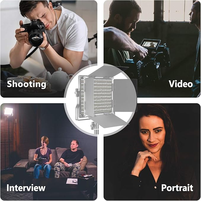 NEEWER Professional Metal Bi-Color LED Video Light for Studio, YouTube | For Product Photography, Shooting, Durable Metal Frame, Dimmable 660 Beads, with U Bracket and Barndoor, 3200-5600K, CRI96+ - Image 5