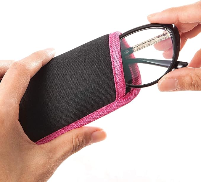 TRIUMPH VISION 3 Pack Reading Glasses Pouch Soft Case Eyeglass Sleeve Slim | Alternative to Bulky Case in bag, Lightweight Lined Padded Protect Optical lens Slip in, Cute Pattern Portable for Daily Use - Image 5