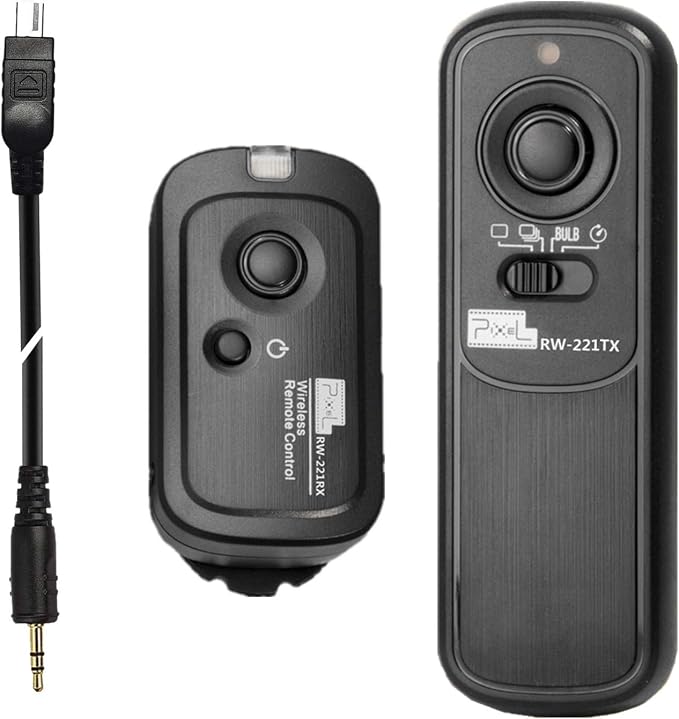 Wireless Remote Control DC2 Remote Shutter Release Compatible with Nikon | For Nikon MC-DC2 Z7 Z7II Z6II/III Z5 D5600 D3300 D5000 D5100 D5200 D5300 D90 D7000 D7100 D7200 D7500 D780 D610 D750 P7700 by Pixel