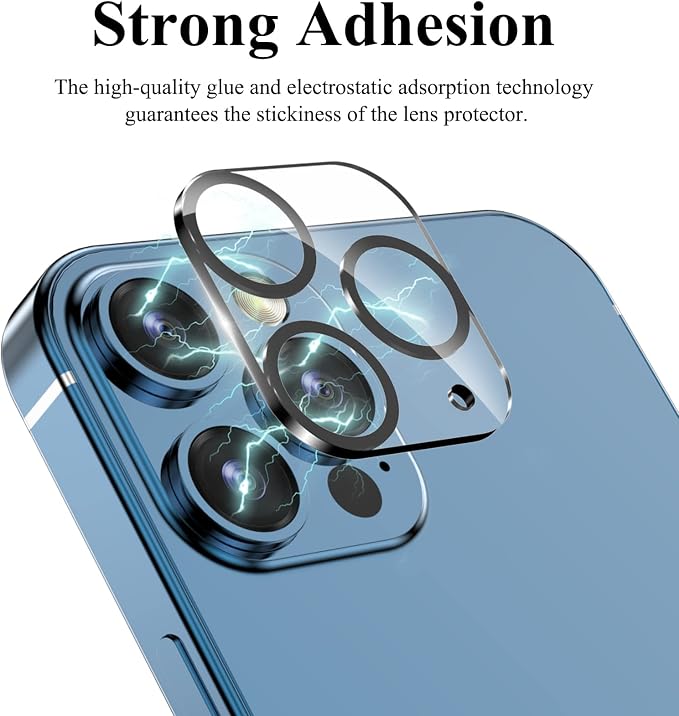 YWXTW [5 Pack Camera Lens Protector Compatible with iPhone 12 Pro Max 6.7" Tempered Glass, [Night Shooting Mode] Case Friendly, High Definition - Image 4