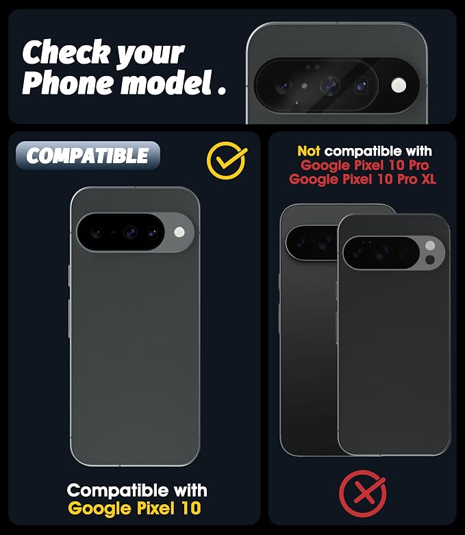 Orzero (5 Pack) Camera Lens Protector for Google Pixel 10, Protector de Cámera Tempered Glass 9H Precise Camera Cutouts Anti-Scratch Does Not Affect Night Shots and Flash - Image 2