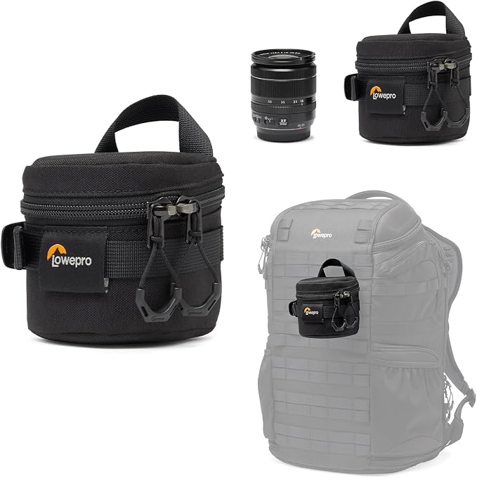 Lowepro ProTactic LCS 8 x 8 III Camera Lens Case, Camera Lens Pouch Bag, fits 50mm F/1.8, for DSLR and Mirrorless Cameras, Vol-0.3L Dim: 3.15x3.15x3.15in, Camera Bag, for Photographer/Videographer by Lowepro