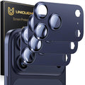 UniqueMe for 3 Pack iPhone 17 Pro Camera Lens Protector - All Blue | Drop Protection, Case Friendly, 9H Tempered Glass, Camera Cover Screen, Update New Version by UniqueMe