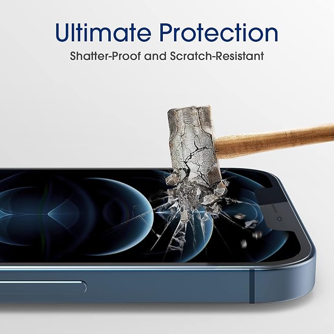 amFiIm OneTouch for iPhone 12 Pro Max Screen Protector 6.7" Tempered Glass | Auto-Alignment, 30s Install, Bubble Free, 9H Hardness, Scratch & Drop Protection, HD Clear, Case Friendly, 2 Pack (12P-6.7'') - Image 5