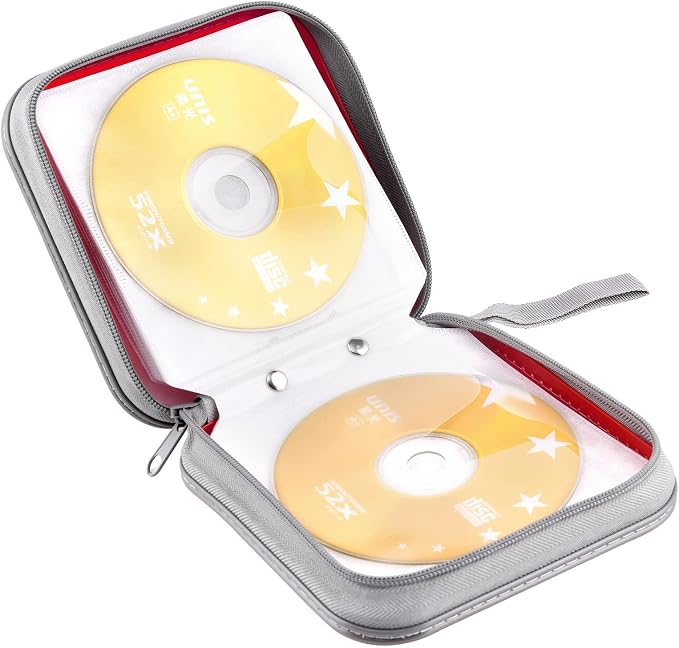 48‑Capacity Hard Plastic CD/DVD Binder for Car, Home & Travel | Zipper‑DVD Organizer, Scratch‑Resistant Sleeves Shield Discs From Dust & Damp; Stores Music, Video, Gaming & Blu‑ray Discs - Image 5