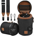 Premium Camera Lens Case with Quick Release Strap, Water Resistant Protective Lens Pouch for DSLR Camera, 2 Size L and M, Compatible for Canon, Nikon, Sony, Pentax, Olympus by CCoiro