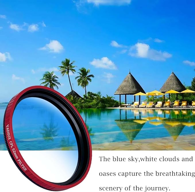 52mm Phone CPL Polarizer Lens Filter Kit, iPhone Camera Attachment, Compatible with iPhone 12-16 Pro/Pro Max (Red Filter) - Image 2