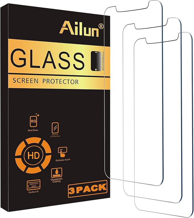 Ailun 3 Pack Screen Protector for iPhone 12 Pro Max, Tempered Glass | 6.7 Inch, Case Friendly by Ailun