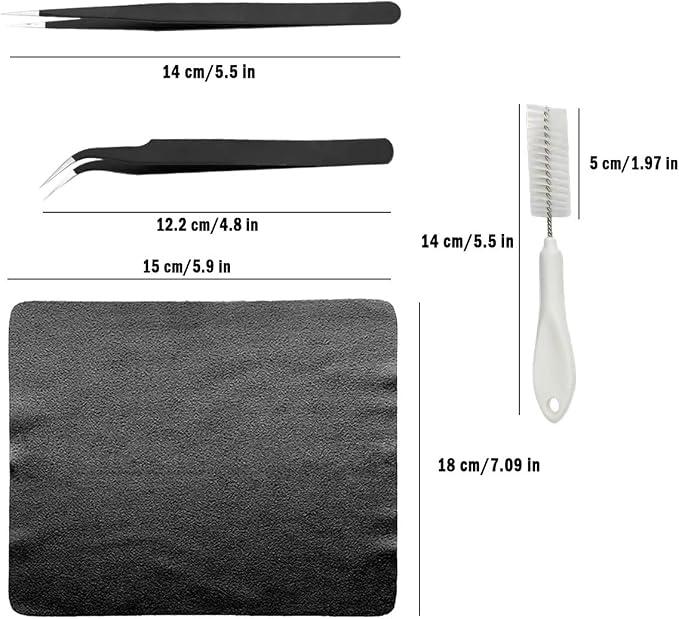 Computer Cleaning Kit, 19 in 1 Multi-Purpose Brushes Anti Static Brushes Clothes for Computer Printer Car Player Window - Image 2