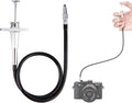 JJC TCR-40S Silver 40cm Threaded Cable Release, Mechanical Shutter Release Cable, Bulb-Lock Design for Long exposures by Fotasy