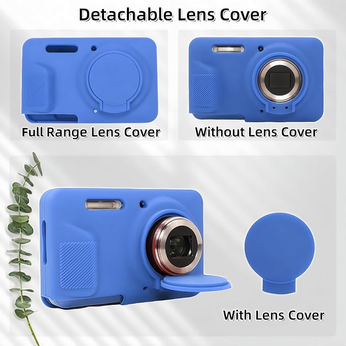 Case for Kodak PIXPRO FZ55, FZ55 accessories | Soft Silicone Protective Case Removable Lens Cover, Comes with 2 Screen Protectors and 1 Wrist Strap. (Blue) - Image 4