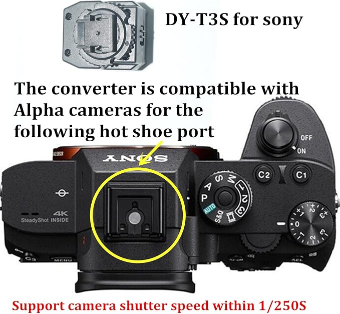 Hot Shoe Adapter for Sony Accessories Universal Multi-Function Interface for Dslr Mirrorless Cameras Applicable the A7 Series M2/3/4,R2/3/4/5,S2/3/4,A7c/Ii,A6000 and Rx Series,Convert Flash Attachment - Image 3