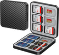 HEIYING Memory SD Card Holder with 24 Card Slots for Micro SD Cards | 12 SD + 12 Micro SD Slots, Magnetic Closure, Compact Portable Storage case with Soft Silicone Interior for Card Protection by HEIYING