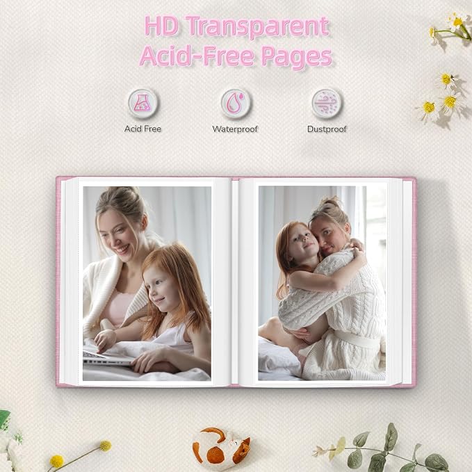 popotop Photo Album 4x6-100 Photos Photo Books with 100 Vertical Pockets,Linen Cover Albums for Family Wedding Anniversary Baby Vacation Pictures - Image 3