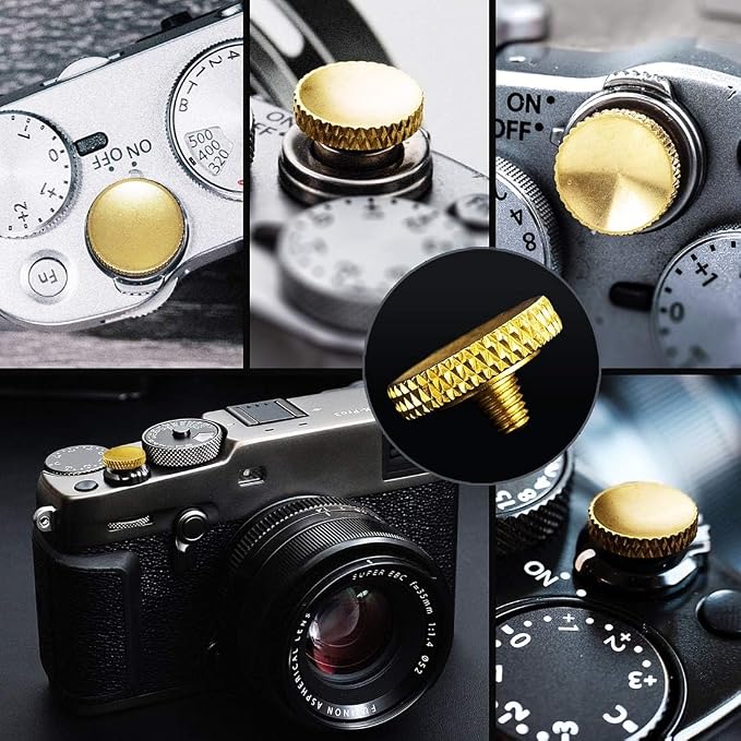 Fuji Shutter Release Button Accessories-Fujifilm Camera Soft Shutter Button | Gold Shutter Button For Canon Nikon Leica Film X100vi X100v X100Ff Xt5 Xt4 Xt3 Xt2 Xt30 Xt20 Xt10 Xpro3 Xpro2 Xpro1 - Image 2