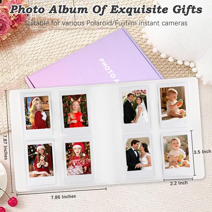 320-Pocket Photo Album for Polaroid 2x3" & Instax Mini Photos, White | Gift-Ready Packaging, Beautiful Photo Book, Safely Keep Your Wedding-Anniversary-Birthday-Travel Memories or Mini Cards - Image 6