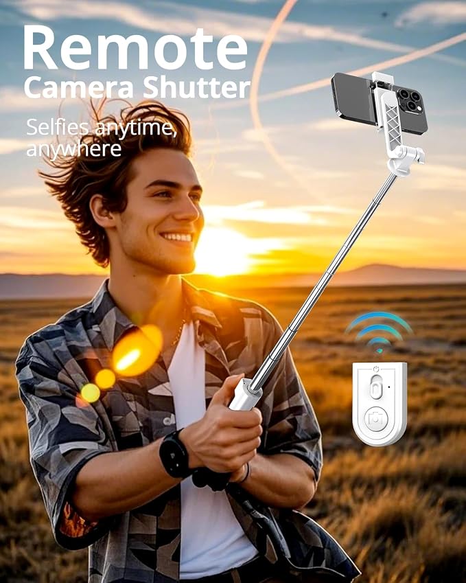 UBeesize Selfie Stick Tripod for iPhone and Android, 52'' Extendable Phone Tripod Stand with Remote, Portable Selfie Sticks with Phone Holder for Video Recording & Travel - Image 7