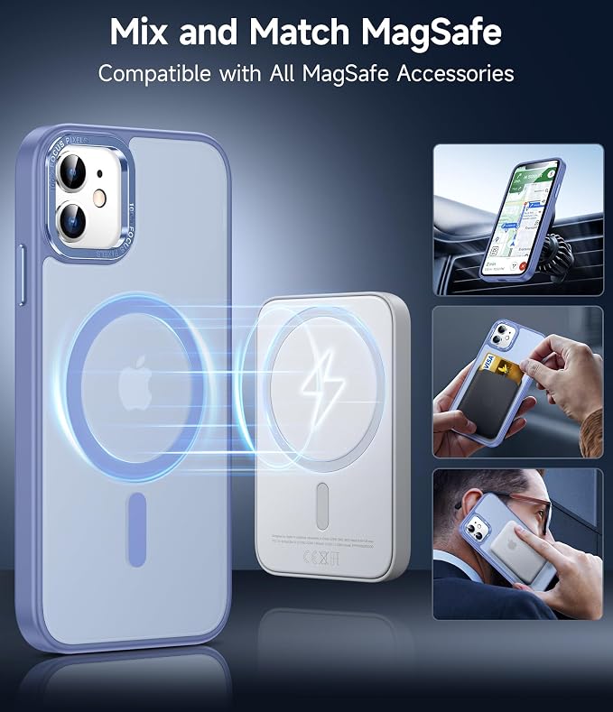 LeYi for iPhone-11 Case Blue Compatible with MagSafe Magnetic[ Screen Protector X2 + Camera Cover X2] Funda para ipone 11case Military Grade Protective Covers for i Phone 11 iphone11, Light Blue - Image 4
