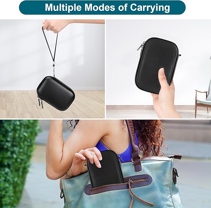 Canboc Carrying Case for HP Sprocket Portable 2x3 Instant Photo Printer | For Kodak Step Wireless Mobile Photo Printer, Mesh Bag fits Photo Paper Cable, Black - Image 3