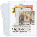 Vienrose Scrapbook Refill Pages 8.5x11, 25 Pack Heavyweight Clear Page Protectors for 3 Ring Binders, Top Loading Plastic Sleeves for Scrapbook Albums & Photo Storage (No Paper Inserts, Acid Free) by Vienrose