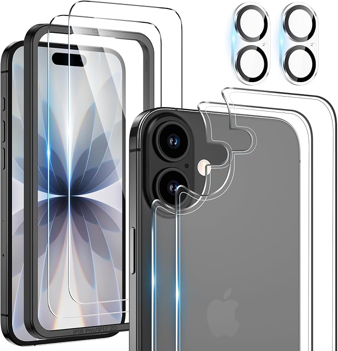 Maxdara for iPhone 17 Screen Protector (6.3 inches) | iPhone 17 Back Screen Protector and Front Screen Protector with Camera Protector, 9H Hardness by Maxdara