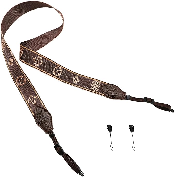 Camera Straps for Photographers, 1.5" Leather Camera Neck Strap, Quick Release Shoulder Camera Strap for All Cameras - Image 2