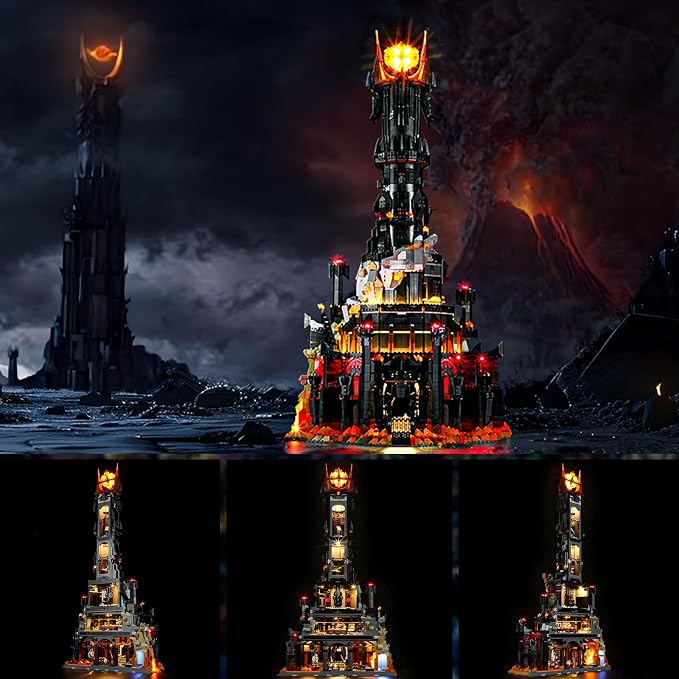 YEABRICKS LED Light Kit for Lego Lord of the Rings Barad-dûr 10333 | Beginner-Friendly DIY LED Light Kit for Lego 10333, Ideal Home Decor & Birthday Gift for Fans (Model Not Included) - Image 3