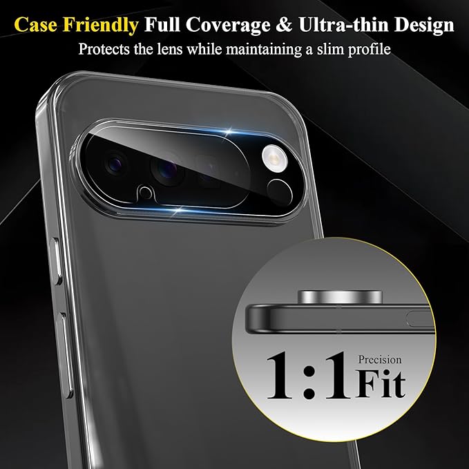 4 Pack for Google Pixel 10 Pro XL Camera Lens Protector(Not for 10 Pro) | 9H Tempered Glass Camera Lens Cover Decoration, Case Friendly, High Definition, Scratch-Resistant, Easy to Install - Image 6