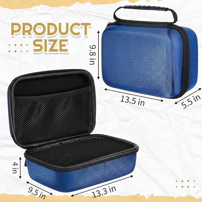 Relaxweex Hard Case with Foam, 13.5 X 9.8 X 5.5 Inch, Blue | EVA Waterproof Shockproof Case, Customizable Foam for Camera Electronics Instruments, Digital Products, with Knife - Image 2