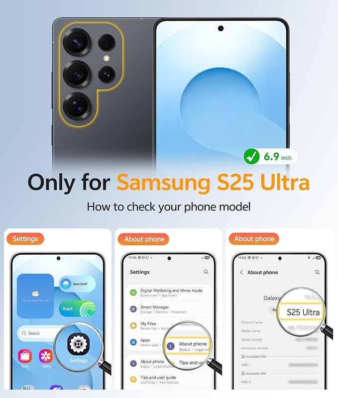 FNTCASE for Samsung Galaxy S25 Ultra Case, Compatible with Magsafe Black | Screen Protector, Full Camera Protection, Translucent Matte, 14FT Military Grade Drop Proof, Protective Phone Cover - Image 2