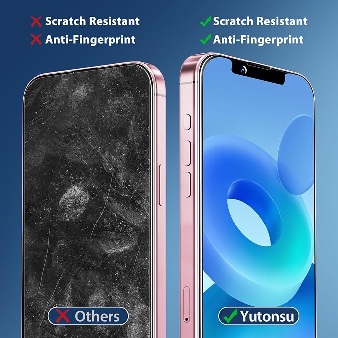 2 Pack Tempered Glass Screen Protector for iPhone 13 6.1-Inch | with 2 Pack Camera Lens Protector, Anti Scratch, Bubble Free, Case Friendly - Image 5
